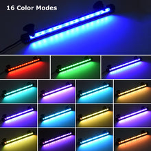 Load image into Gallery viewer, Waterproof LED Aquarium Light Multicolor Fish Tank Light with Wireless Remote Control Dimmable Adjustable Strip Submersible Background Decorate tank Light 5W