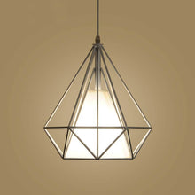 Load image into Gallery viewer, Industrial Metal Pendant Light Diamond Chandelier Vintage Hanging Cage Fixture with Ceiling Plate