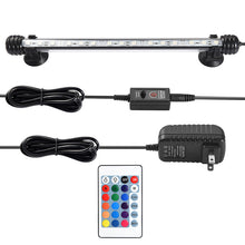 Load image into Gallery viewer, Waterproof LED Aquarium Light Multicolor Fish Tank Light with Wireless Remote Control Dimmable Adjustable Strip Submersible Background Decorate tank Light 5W
