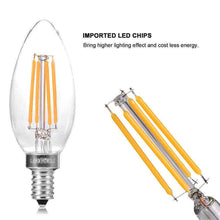 Load image into Gallery viewer, E14 led Light Bulb Filament Candle Bulbs Small Screw Non-Dimmable 6Pack
