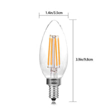 Load image into Gallery viewer, E14 led Light Bulb Filament Candle Bulbs Small Screw Non-Dimmable 6Pack
