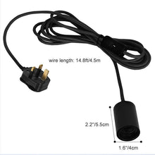 Load image into Gallery viewer, Plug in Pendant Light Cord E27 Hanging Lamp Kit
