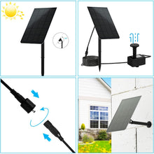 Load image into Gallery viewer, Solar Fountain Water Pump 2.5W Solar and USB Dual Powered Fountain Pump Max Flow 200L/H Solar Fountain Pump Kit with Stick and 7 Nozzles for Bird Bath, Garden, Backyard, Pool
