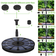 Load image into Gallery viewer, Solar Fountain Pump Bird Bath Fountain Water Pump
