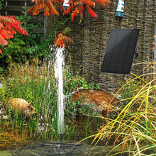Load image into Gallery viewer, Solar Fountain Water Pump 2.5W Solar and USB Dual Powered Fountain Pump Max Flow 200L/H Solar Fountain Pump Kit with Stick and 7 Nozzles for Bird Bath, Garden, Backyard, Pool
