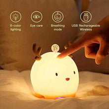 Load image into Gallery viewer, LED Night Light Silicone Touch Sensor  Bedroom Lamp
