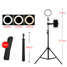 Load image into Gallery viewer, Selfie Ring Light with Tripod Stand &amp; Phone Holder
