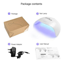 Load image into Gallery viewer, 24W UV LED Nail Lamp Smart Nail Dryer Nail Dryer Curing Lamps
