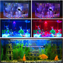 Load image into Gallery viewer, Waterproof LED Aquarium Light Multicolor Fish Tank Light with Wireless Remote Control Dimmable Adjustable Strip Submersible Background Decorate tank Light 5W
